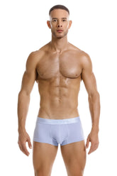 Light blue JOR 2140 Element trunks form-fitting boxer briefs with smooth fabric waistband for comfortable wear