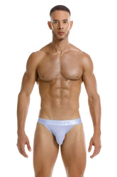 Light blue JOR 2142 Element bikini jockstrap with form-fitting design and subtle logo on waistband