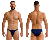 Navy blue jor 2233 eros bikini briefs with subtle logo on waistband made from soft fabric for comfortable wear