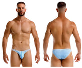 Light blue and white striped men’s briefs jor 2249 sour bikini color blue with soft fabric and comfortable fit