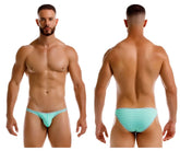 Light blue striped jor 2249 sour bikini briefs with a snug form-fitting design in mint color