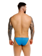 Bright blue form-fitting swim trunks jor 2358 axel bikini color turquoise for comfortable swimwear use