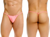 Pink jor 2359 axel g-string thong with small star logo in candy color for comfortable everyday wear