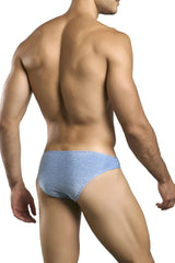 Justin+simon xsj01 classic bikini briefs in light blue glittery lurex fabric for stylish comfortable wear