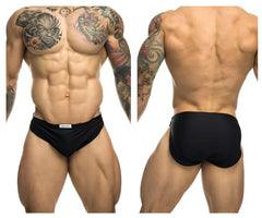Black justin simon xsj09 running shorts with a small white label on the waistband designed for athletic use