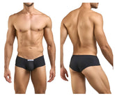 Black men’s briefs justin+simon xsj13 cheeky bulge boxer in peach black with white waistband label