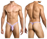 Justin simon lilac bulge thong in lavender color with form-fitting pouch and thin waistband for a sleek fit