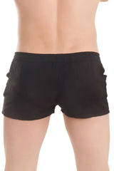 Black l’homme invisible sensations lounge shorts with elastic waistband and side pockets size m