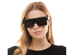 Black rectangular led sunglasses light up glasses with sleek modern design for stylish eye protection