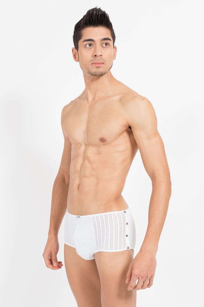 Lookme Agent Double 1 Mini Pants Boxer Brief Unterwäsche Weiß 40-67 Gr. M