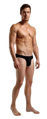 Magic silk 6606 black silk briefs showing smooth texture and comfortable fit for everyday wear