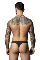 Black-red male power 442-300 hot mesh thong in sleek minimalist design showing back side details