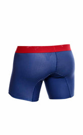 Blue boxer briefs with red waistband from malebasics 3-pack boxer brief marine in soft breathable fabric