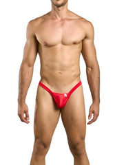 Malebasics mbl52 y buns red thong with a small white logo on the front for comfortable everyday wear