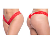 Red lace boyshort from mapale 93x featuring a delicate intricate pattern in vibrant red lace lingerie