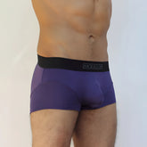 Purple mckillop jagger modal boxer briefs with black waistband featuring mckillop logo size s in eggplant color