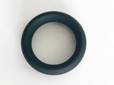 Black rubber ring meat rack made of durable rubber for secure food grilling and smoking accessory use