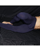 Navy blue form-fitting leggings arroyman bulge runner rnr006s designed for comfort and athletic performance