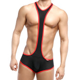 MetroMaleWear Acme singlet red 0010-12 black and red sleek form-fitting wrestling singlet for competitive use