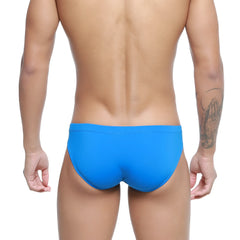 MetroMaleWear azul real bikini 5103-82 bright blue form-fitting swim trunks with smooth seamless material front view