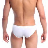 MetroMaleWear Bella Swim bikini white briefs with smooth form-fitting design for comfortable swimwear use