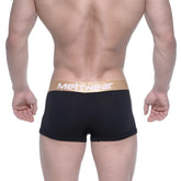 Black mens body boxer briefs with tan waistband and methwear logo for comfort and style by metroMalewear