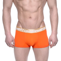 MetroMalewear body boxer brief orange 1023-14 bright orange men’s briefs with gold waistband and white logo lettering