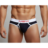 MetroMaleWear bold ribbed black briefs with red m2w branded waistband for comfortable everyday wear