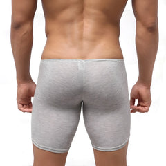 Metro male wear bosillo long boxer gray 3514-10 gray heathered men’s briefs with snug form-fitting design