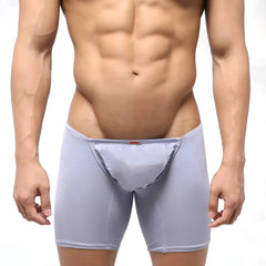 MetroMaleWear Bosillo long boxer lavender 3514-08 light gray form-fitting boxer briefs with smooth fabric and subtle seams