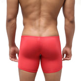 MetroMaleWear bosillo long boxer red 3514-12 bright red form-fitting athletic briefs with smooth stretchy fabric