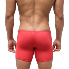 MetroMaleWear bosillo long boxer red 3514-12 bright red form-fitting athletic briefs with smooth stretchy fabric