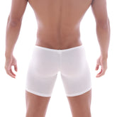 MetroMaleWear Bosillo long boxer white 3514-00 smooth seamless white form-fitting boxer briefs front view