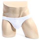 MetroMaleWear Bravo bikini white mesh briefs with a subtle elastic waistband and a small rectangular brand tag