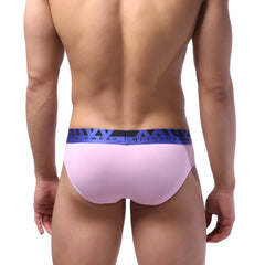 MetroMaleWear bright brief pink 6106-02 pink men’s briefs with blue and black branded waistband