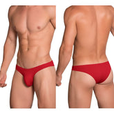 MetroMaleWear Capri bikini red 6103-12 form-fitting men’s briefs in smooth fabric finish shown from the back side