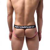 MetroMaleWear Cerezo red and black striped briefs with branded waistband designed for comfortable daily wear