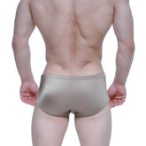 Shiny metallic gold charlie swim brief by metromalewear with sleek form-fitting design herring 4945-04