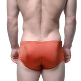 MetroMaleWear Charile swim brief ochre 4945-14 in orange with smooth slightly shiny fabric finish