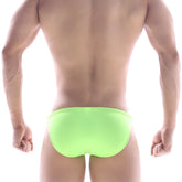 Bright neon green swim trunks by MetroMaleWear classic swim bikini lime made for stylish beachwear