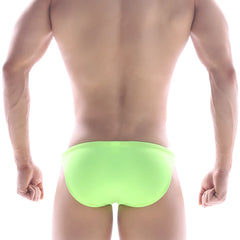 Bright neon green swim trunks by MetroMaleWear classic swim bikini lime made for stylish beachwear
