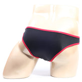 MetroMaleWear Colonel Bikini black briefs with vibrant red trim designed for comfortable everyday wear