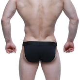 Black briefs metromalewear contrast bikini 3004-c20 with smooth form-fitting design and elastic waistband