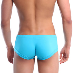Bright turquoise metroMalewear cotton boxster neo briefs with smooth form-fitting fabric and clean stitching