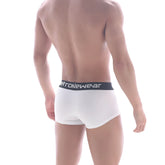 White men’s cotton briefs with a black aeronewear logo waistband metro male wear metro 7 inch boxer