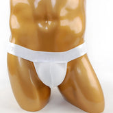 White cotton briefs metroMalewear cotton thong crystal 3002-01 with smooth fit and elastic waistband