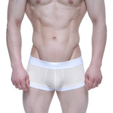 MetroMaleWear crema boxer brief beige 3026-04 with smooth form-fitting design and contrasting white elastic waistband