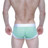 MetroMaleWear crema boxer brief green 3026-07 mint green and white snug fit with elastic waistband athletic briefs