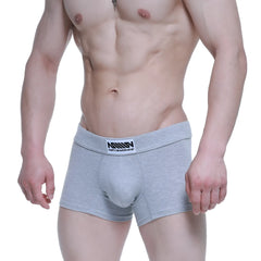 Gray heathered cotton briefs with a white metrosalewear label from MetroMaleWear Deseo Boxer Jasper Gray 3323-10 collection