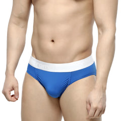 MetroMaleWear Dolce brief royal blue athletic briefs with white elastic waistband and subtle logo detail